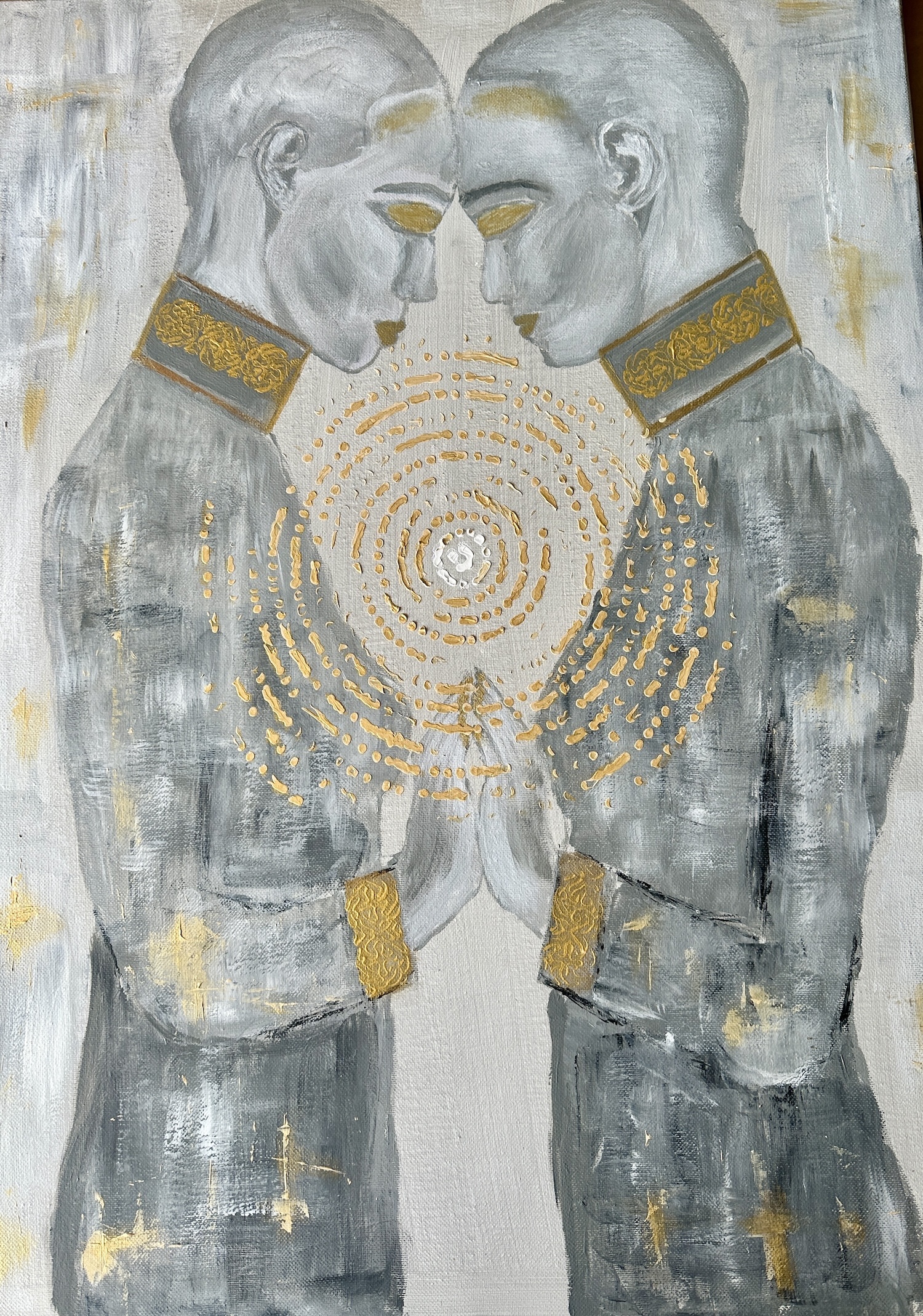Rezonans dusz – Akryl na płótnie, 70 × 50 cm, Danuta Kozak