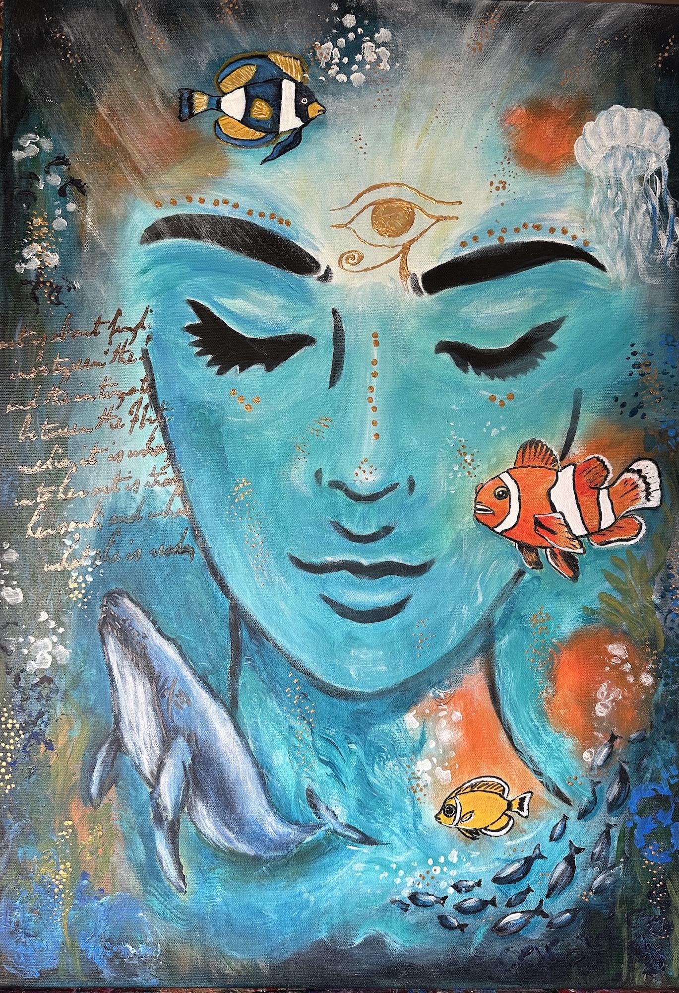 W głębi wiem I – Akryl na płótnie, 50 × 70 cm, Danuta Kozak