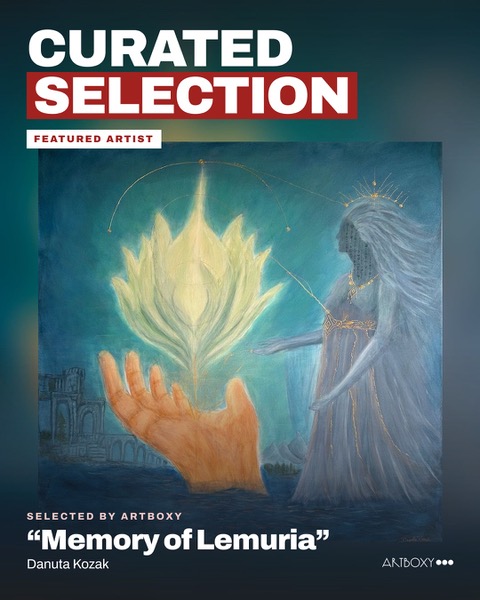 Obraz Pamięć Lemurii Danuty Kozak wyróżniony przez ARTBOXY – Curated Selection, Featured Artist