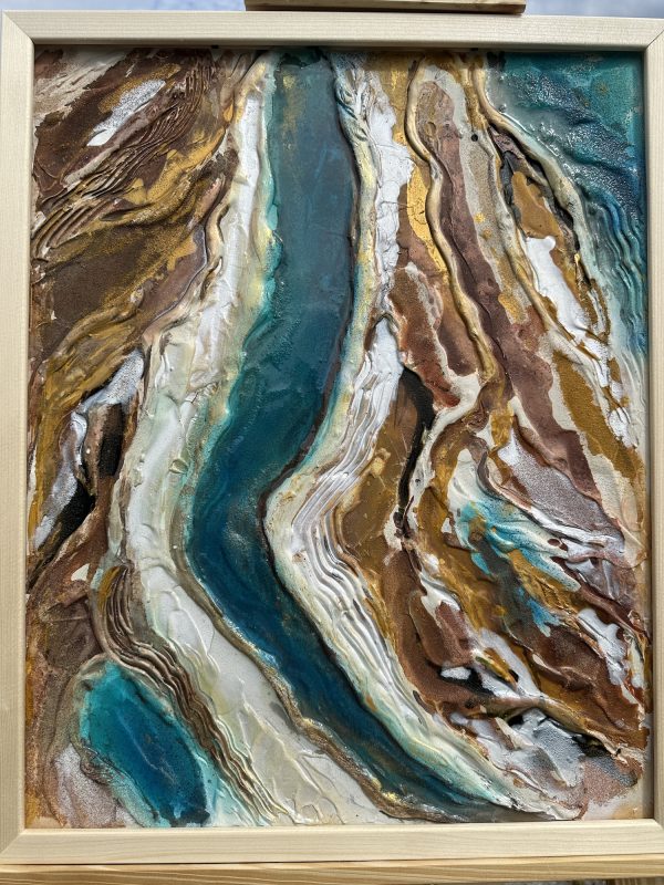 Płynąca rzeka i piaski  40x50cm