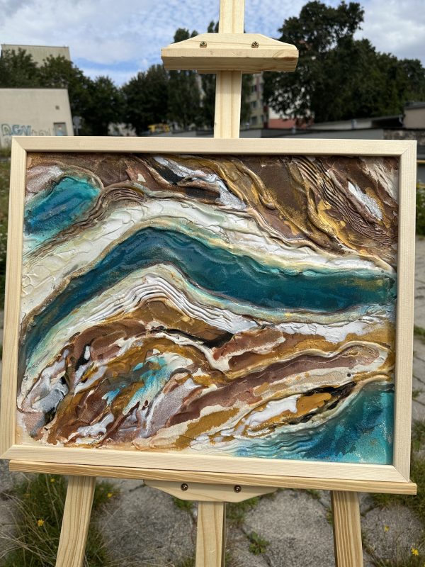 Płynąca rzeka i piaski  40x50cm