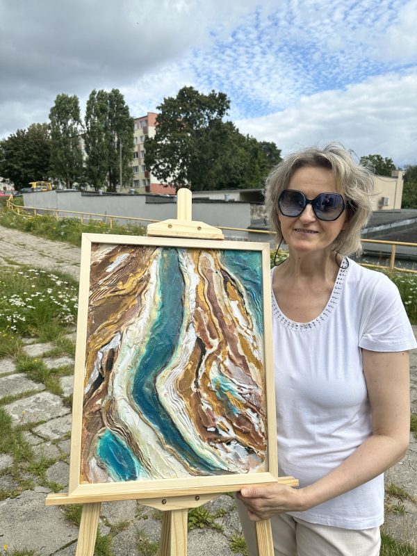 Płynąca rzeka i piaski  40x50cm
